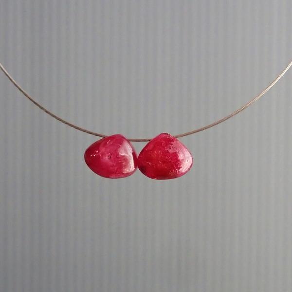 9154-《天然石Special》　ルビー　マロンドロップ　計０．８ｇ　２個/１パック |  | 03