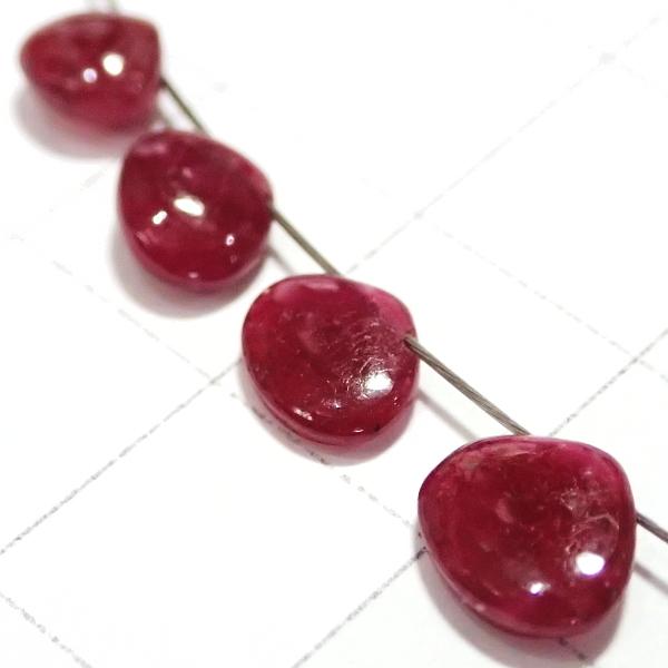 9155-《天然石Special》　ルビー　マロンドロップ　計０．８ｇ　４個/１パック | 