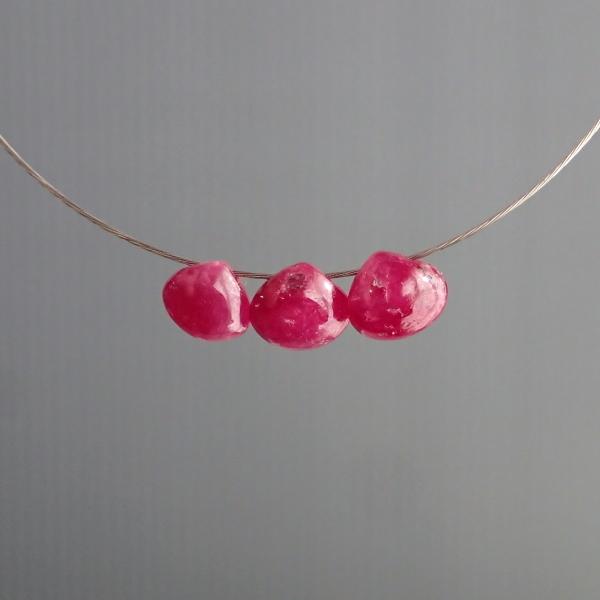 9157-《天然石Special》　ルビー　マロンドロップ　計０．８ｇ　３個/１パック |  | 03