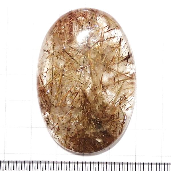 9167-『天然石ルース』　カッパールチルクォーツ（ホール無）　約55.4ｘ38.1ｘ9.7mm（34.4ｇ）　１個 | 