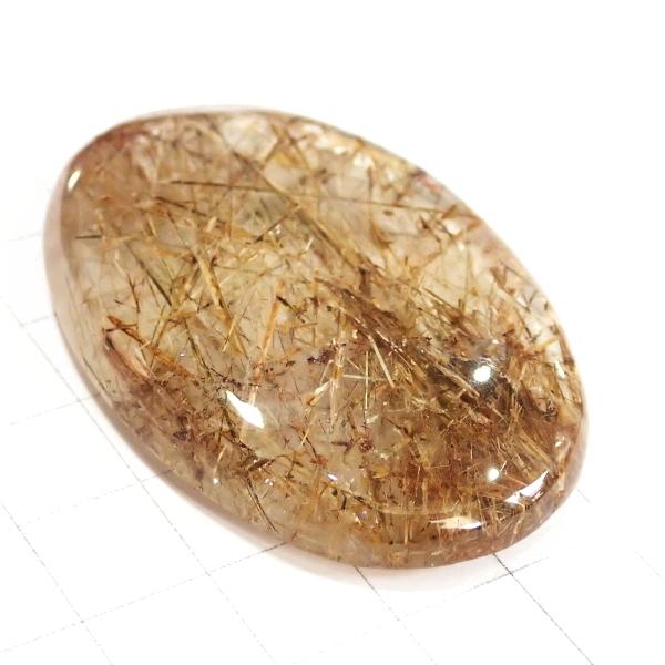 9167-『天然石ルース』　カッパールチルクォーツ（ホール無）　約55.4ｘ38.1ｘ9.7mm（34.4ｇ）　１個 |  | 01