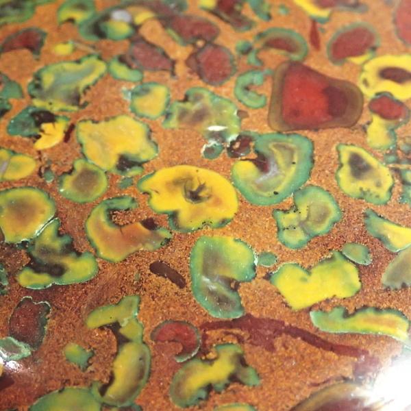 9169-『天然石ルース』　レインフォレストジャスパー（ホール無）　約69.1ｍｍ（厚：7ｍｍ）（53.7ｇ）　１個 |  | 02