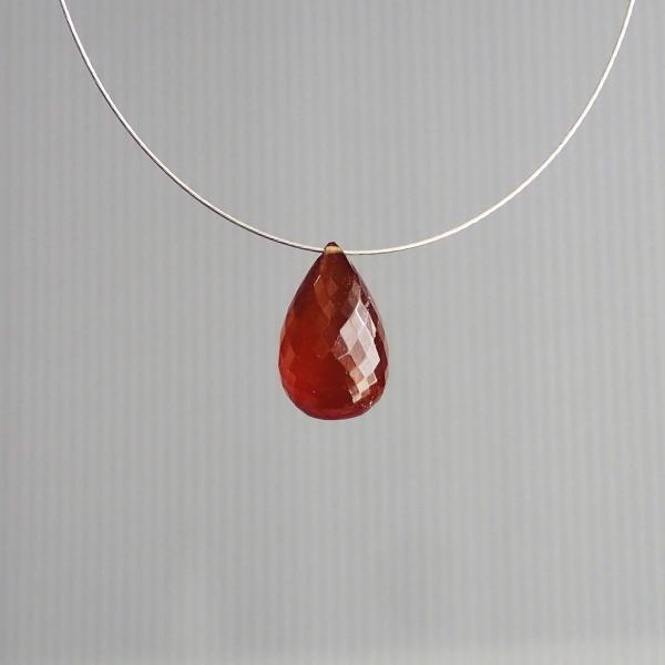 9186-《天然石トップホール》　ヘソナイトAA　カットドロップ　１５．３ｘ８．７mm　１個 |  | 02