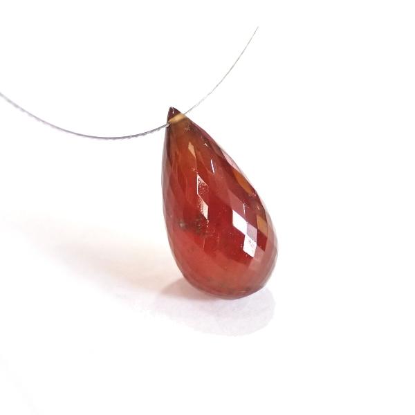 9190-《天然石トップホール》　ヘソナイトAA　カットドロップ　２１．６ｘ１１．１mm　１個 |  | 01