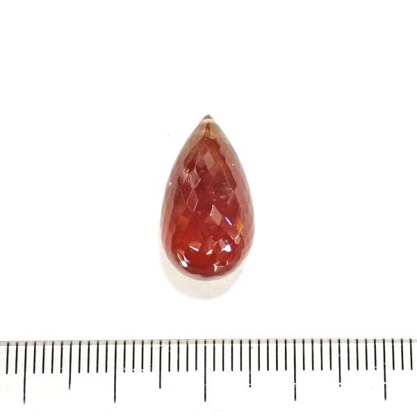 9197-《天然石トップホール》　ヘソナイトAA　カットドロップ　１８．６ｘ１０．５mm　１個 | 