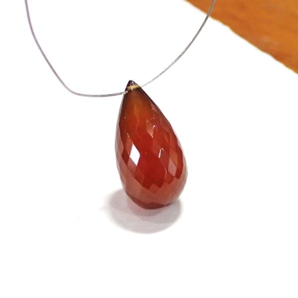 9199-《天然石トップホール》　ヘソナイトAA　カットドロップ　１９x９．８mm　１個 |  | 01