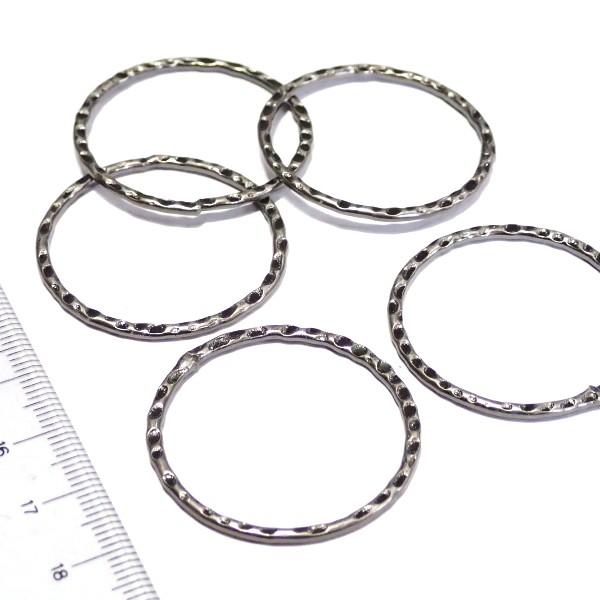 9705-《輪パーツ》　リングパーツ　銀古美　３５mm　５個/１パック | 