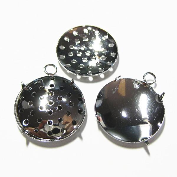 9908-《シャワー台》　ペンダントパーツ　ニッケル　１２mm　２個/１セット | 