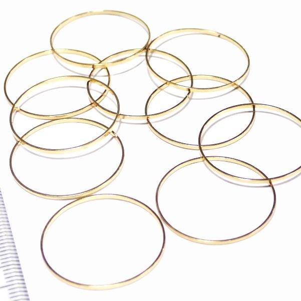 9929-《輪パーツ》　リングパーツ　ゴールド　２５mm　１０個/１パック | 