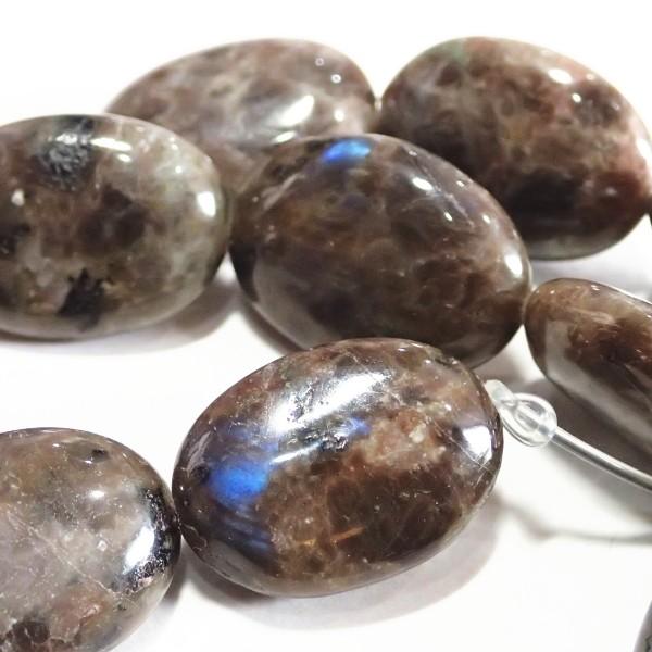 9940-《天然石　1連売り》　ラルビカイト　オーバル　１８x１３mm　１本約３８cm |  | 01