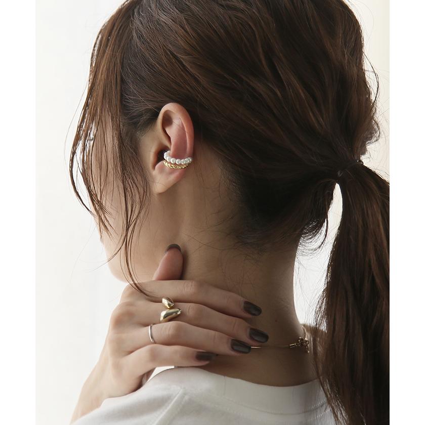 イヤーカフ ピアス 風 アクセサリー ノンホール ゴールド イヤカフ ゴールドアクセサリー 軟骨 ツイスト | HUG.U | 12