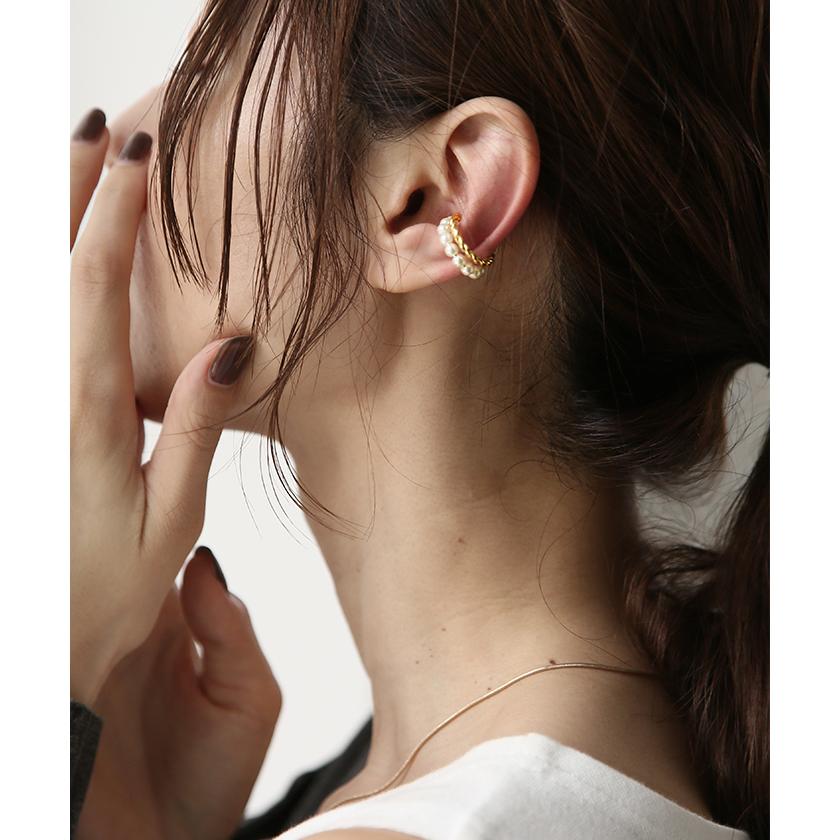 イヤーカフ ピアス 風 アクセサリー ノンホール ゴールド イヤカフ ゴールドアクセサリー 軟骨 ツイスト | HUG.U | 05