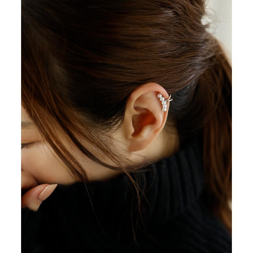 イヤーカフ ピアス 風 アクセサリー ノンホール ゴールド イヤカフ ゴールドアクセサリー 軟骨 カーブ | HUG.U | 13