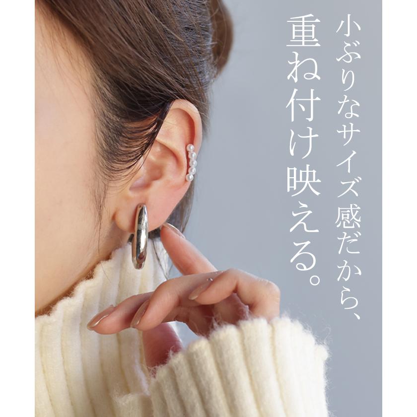 イヤーカフ ピアス 風 アクセサリー ノンホール ゴールド イヤカフ ゴールドアクセサリー 軟骨 カーブ | HUG.U | 07