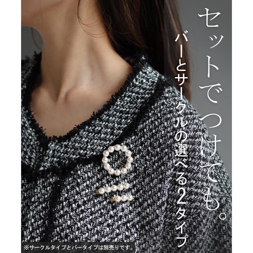 パール ブローチ アクセサリー ゴールド ゴールドアクセサリー ゴールドブローチ ピン サークル 円 アクセ | HUG.U | 06