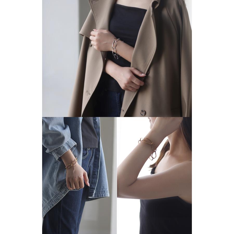 ブレスレット シルバー ゴールド 錆びにくい サージカルステンレス 金属アレルギー マンテルバー チェーン | HUG.U | 13