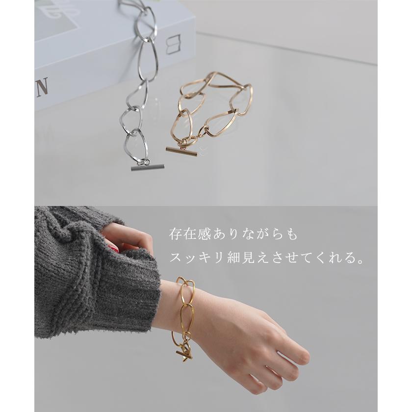 ブレスレット シルバー ゴールド 錆びにくい サージカルステンレス 金属アレルギー マンテルバー チェーン | HUG.U | 05