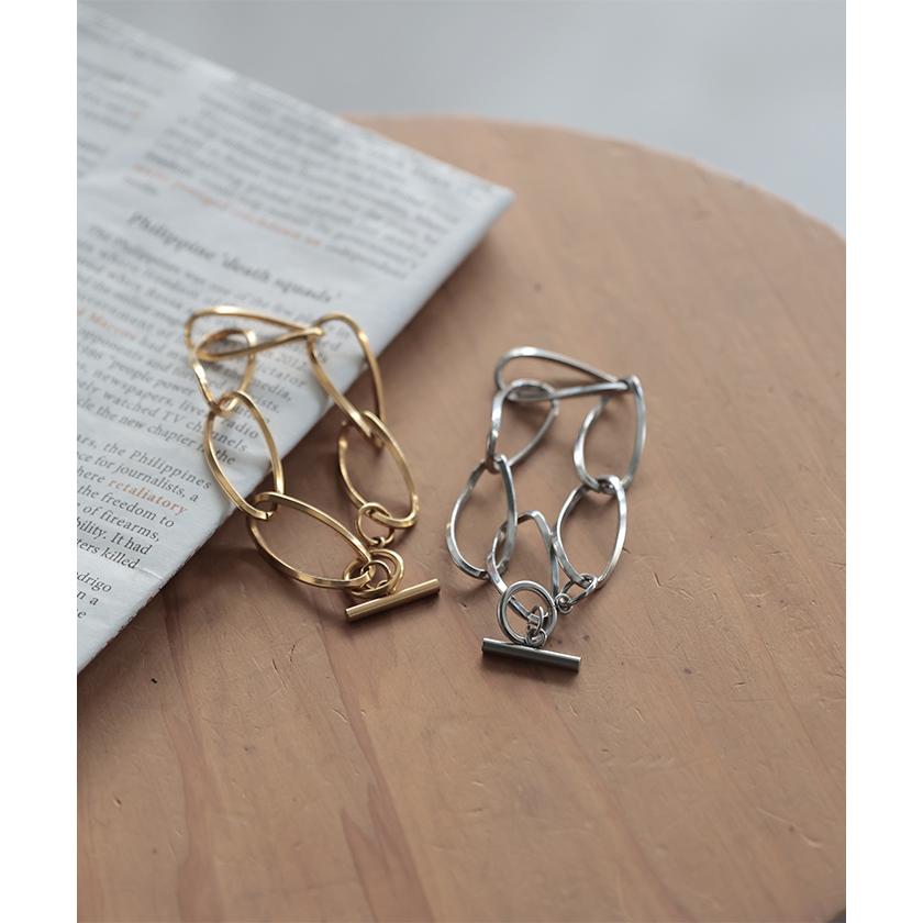 ブレスレット シルバー ゴールド 錆びにくい サージカルステンレス 金属アレルギー マンテルバー チェーン | HUG.U | 10