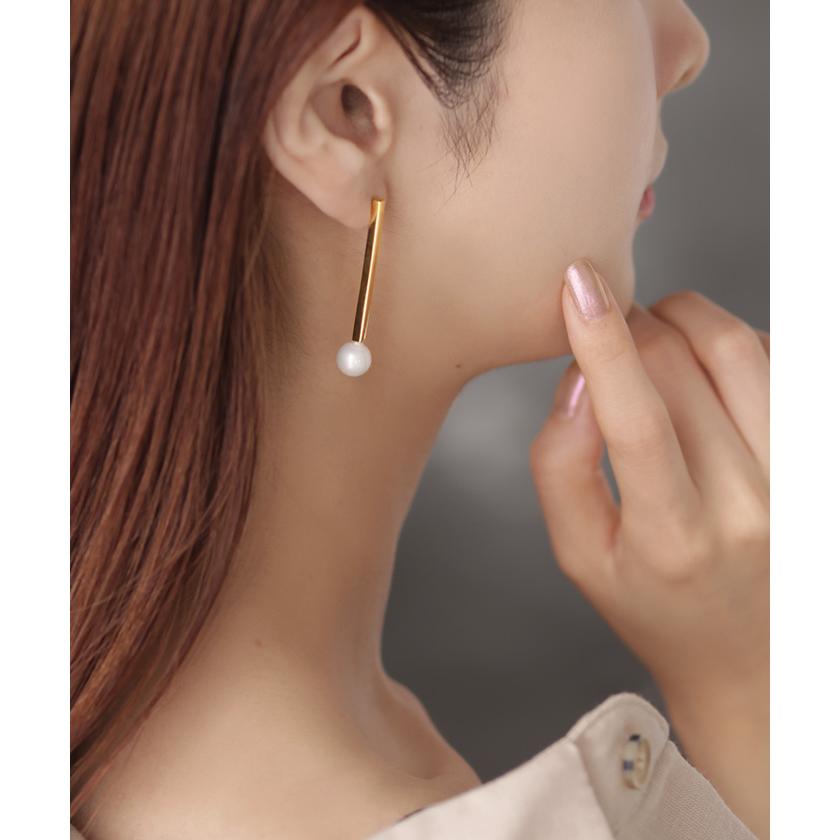 ピアス サージカルステンレス アクセサリー パール シルバー ゴールド 錆びにくい 金属アレルギー 金アレ | HUG.U | 06