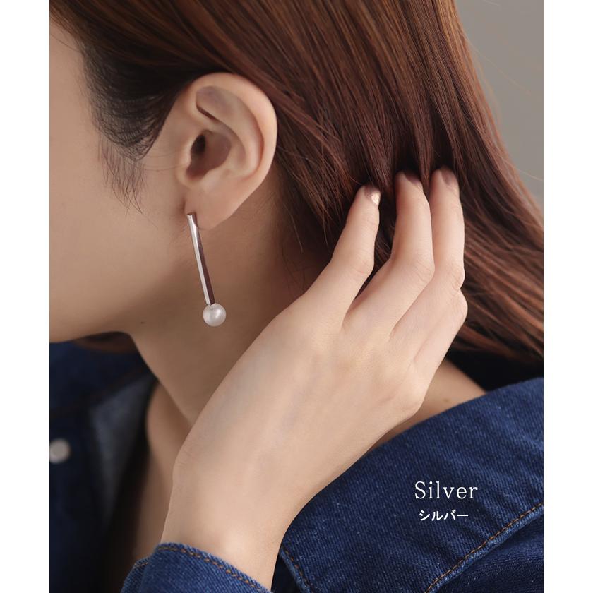 ピアス サージカルステンレス アクセサリー パール シルバー ゴールド 錆びにくい 金属アレルギー 金アレ | HUG.U | 10