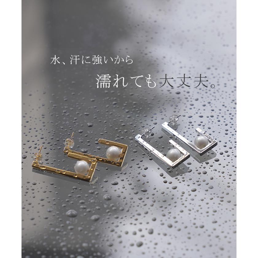 ピアス サージカルステンレス 金属アレルギー 対応 レディース アクセサリー アクセ パール 金属アレルギー 錆びにくい アレルギー キャッチ | HUG.U | 06