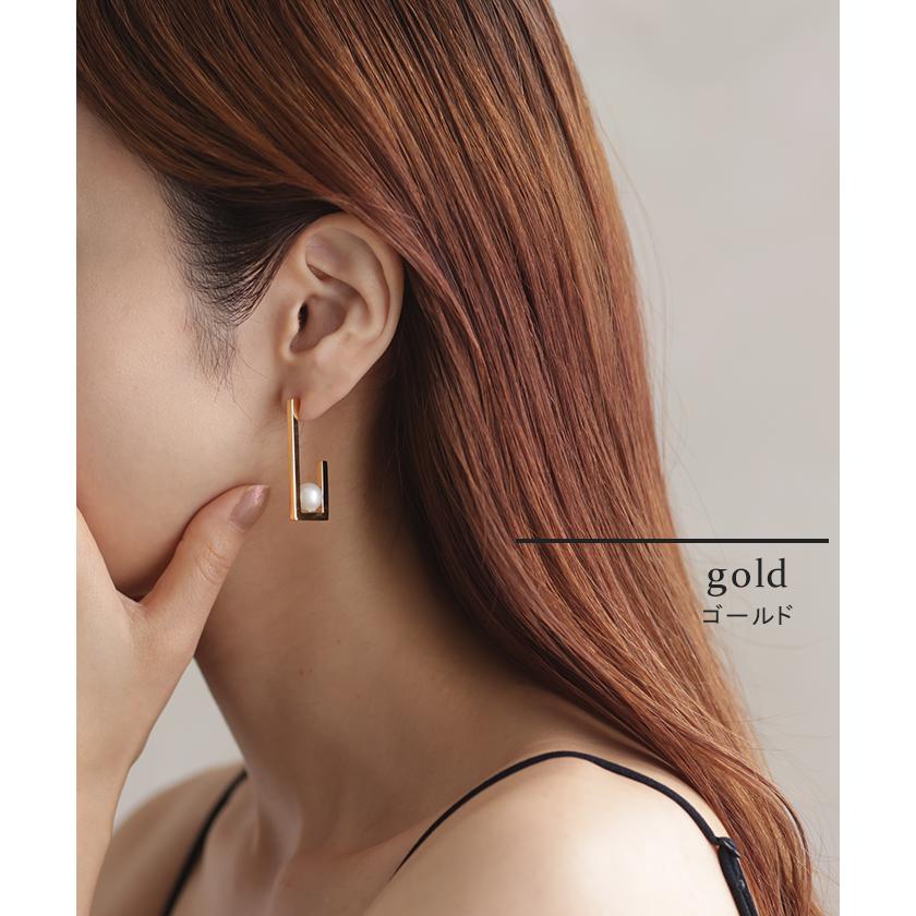 ピアス サージカルステンレス 金属アレルギー 対応 レディース アクセサリー アクセ パール 金属アレルギー 錆びにくい アレルギー キャッチ | HUG.U | 10