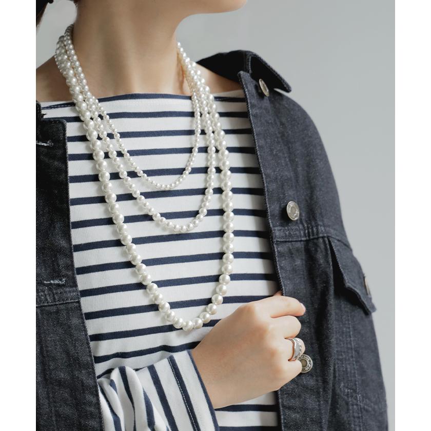 ネックレス ロング パール レディース アクセサリー アクセ パールネックレス ロングネックレス 長い 2連 | HUG.U | 06