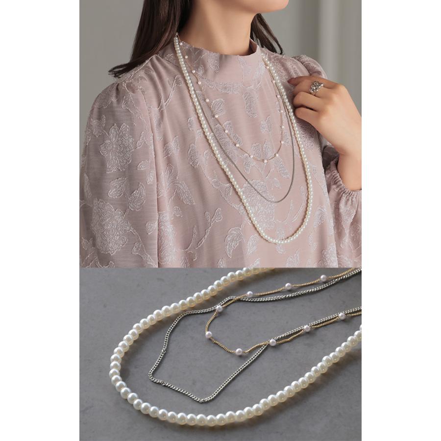 ネックレス ロング パール レディース アクセサリー アクセ パールネックレス ロングネックレス 長い 3連 | HUG.U | 11