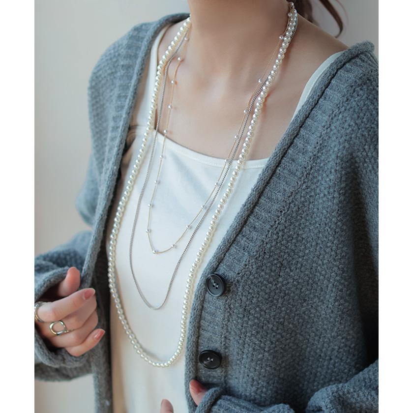 HUG.U（ハグユー） ネックレス ロング パール レディース アクセサリー