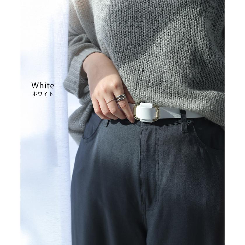 ベルト 穴なし 本革 レディース バックル レザー 太ベルト レザーベルト ファッションベルト 革 ビジネス 細い 無段階調整 オフィス 仕事 ウエストマーク | HUG.U | 18