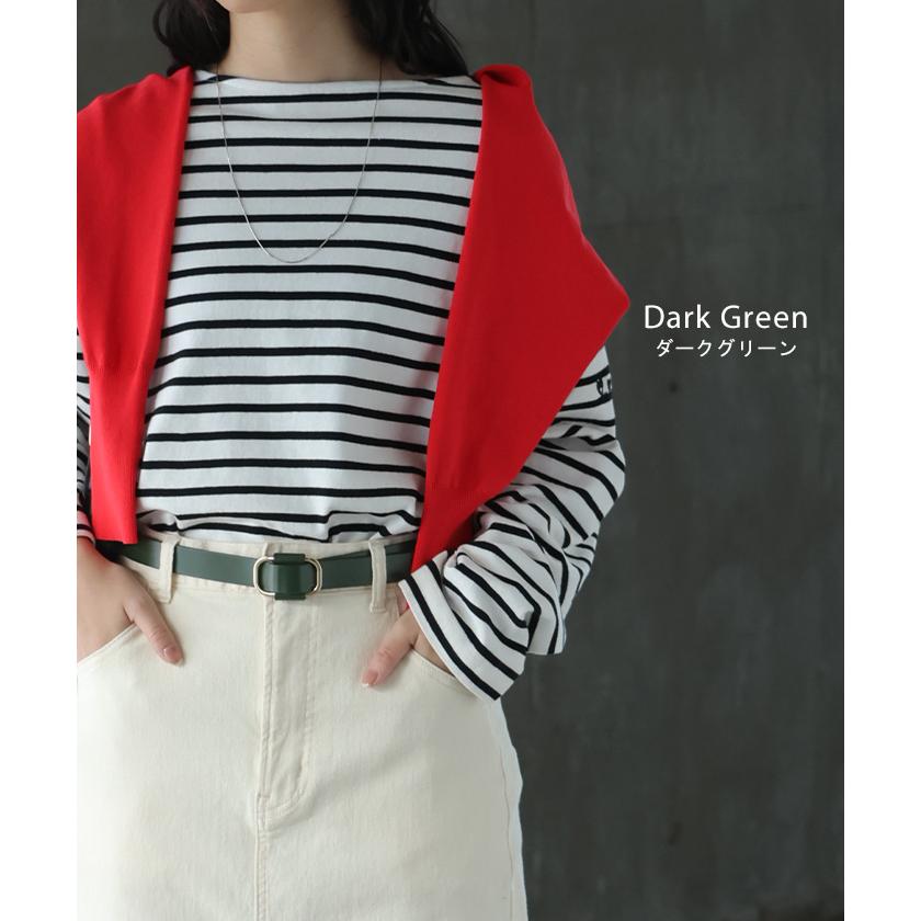 ベルト 穴なし 本革 レディース バックル レザー 太ベルト レザーベルト ファッションベルト 革 ビジネス 細い 無段階調整 オフィス 仕事 ウエストマーク | HUG.U | 20