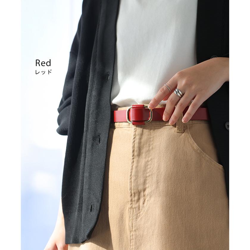 ベルト 穴なし 本革 レディース バックル レザー 太ベルト レザーベルト ファッションベルト 革 ビジネス 細い 無段階調整 オフィス 仕事 ウエストマーク | HUG.U | 24