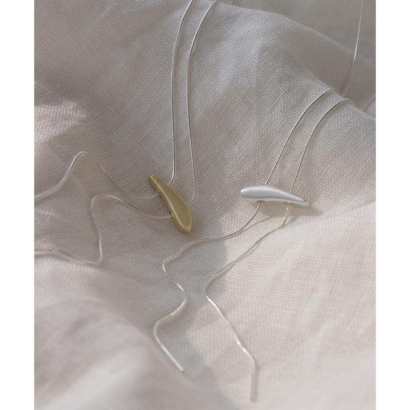 ネックレス ループタイ 風 チェーン チェーンネックレス ロング ロングネックレス ループ ポーラータイ ダブル レイヤード シルバーアクセサリー gold silver | HUG.U | 03