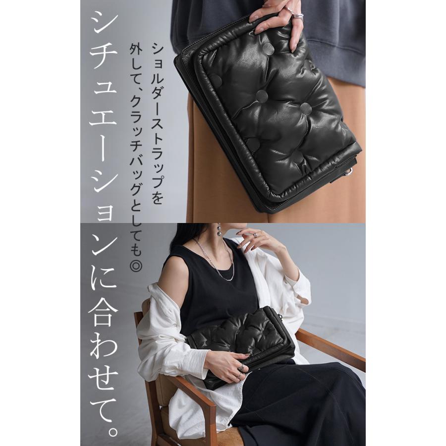 HUG.U（ハグユー） バッグ 2way ショルダー クラッチ シープ調 レザー