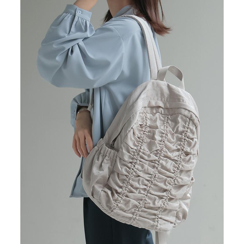 HUG.U（ハグユー） リュック 撥水 ギャザー レディース リュックサック 
