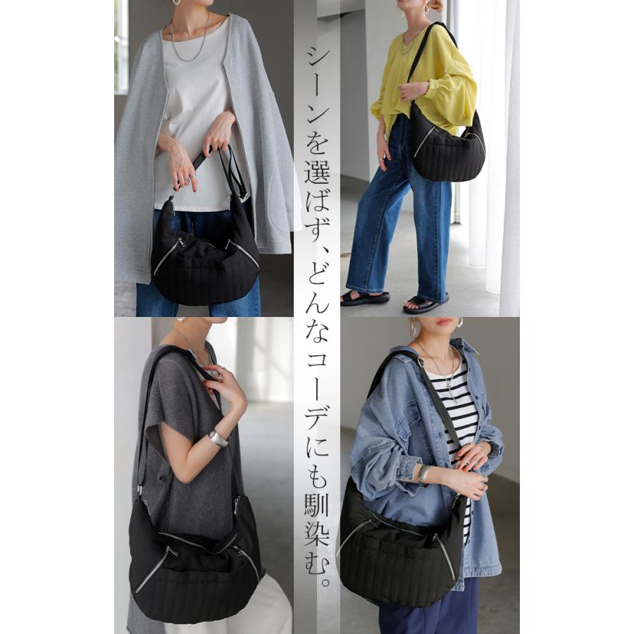 ショルダーバッグ レディース バッグ キルティング 大容量 レディースバッグ 斜めがけ コンパクト A4 収納可能 | HUG.U | 12