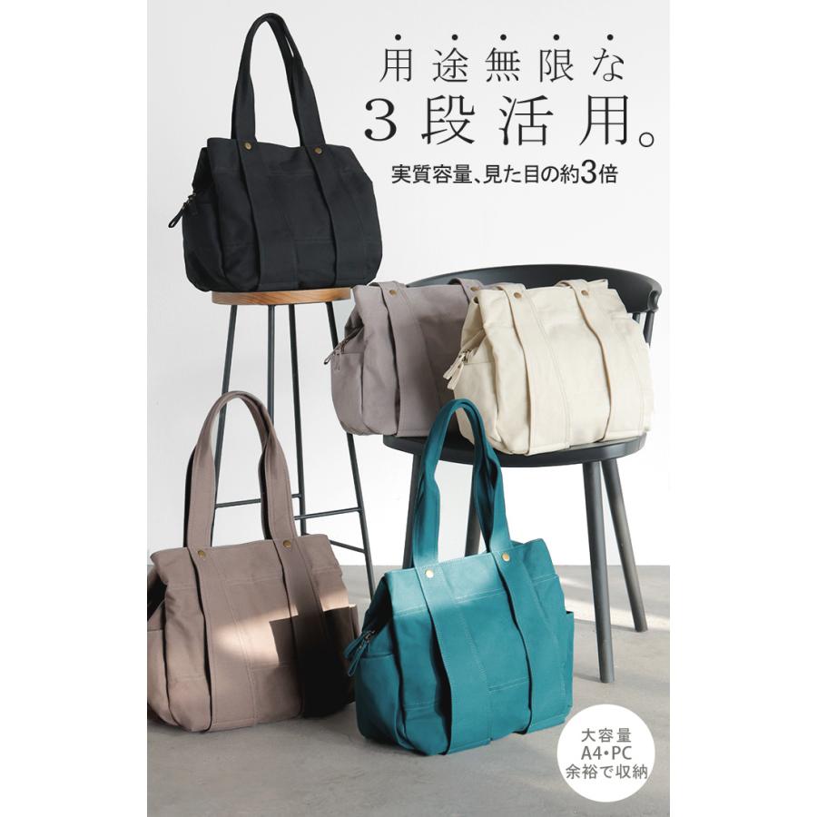 トート 大容量 a4 サイズ レディース トートバック ショルダーバッグ 大きい ポケット 2way レディースバッグの画像