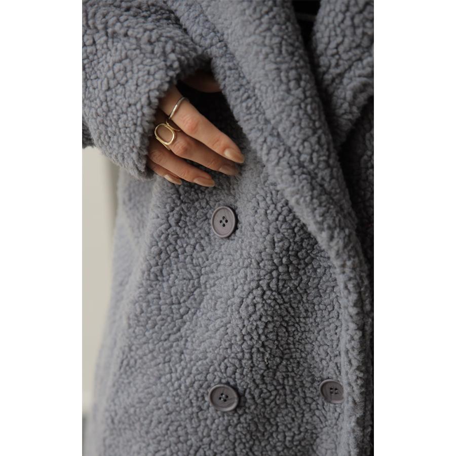 コート レディース アウター ボア ロングコート ロング ボアコート 暖か ボアアウター もこもこ OUTER2410 | HUG.U | 19