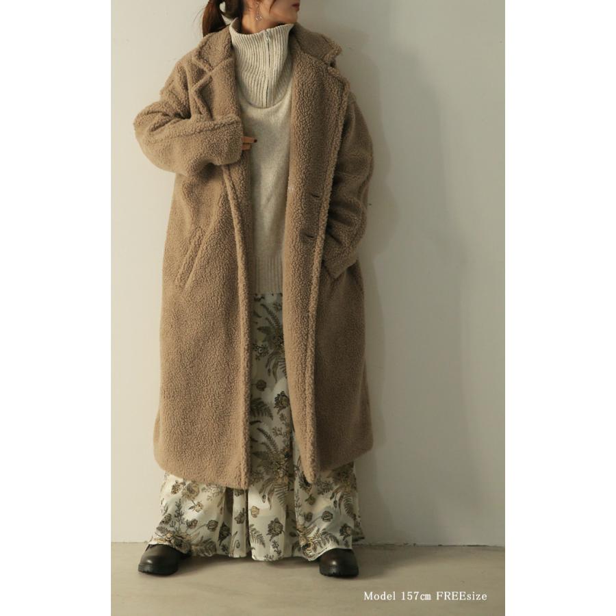 コート レディース アウター ボア ロングコート ロング ボアコート 暖か ボアアウター もこもこ OUTER2410 | HUG.U | 06