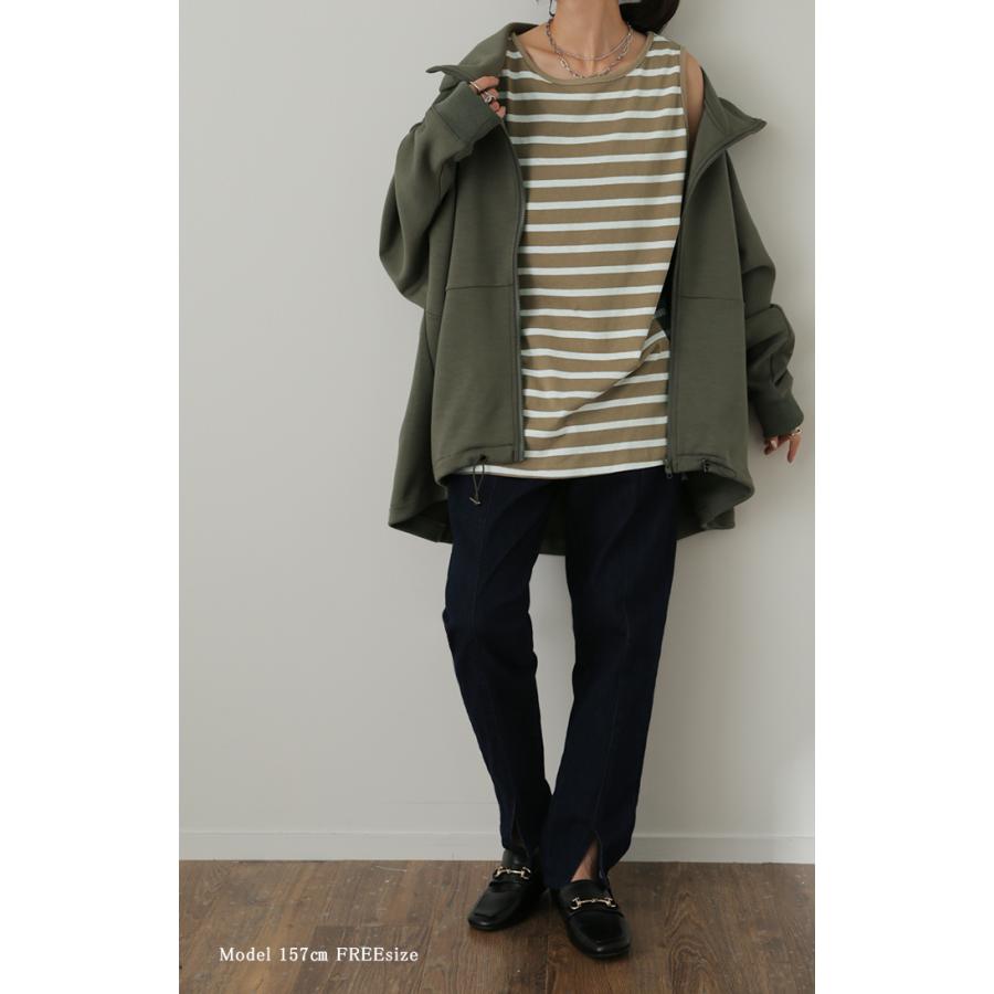 タンクトップ レディース トップス ボーダー 綿100% ノースリーブ レイヤード インナー チュニック | HUG.U | 09