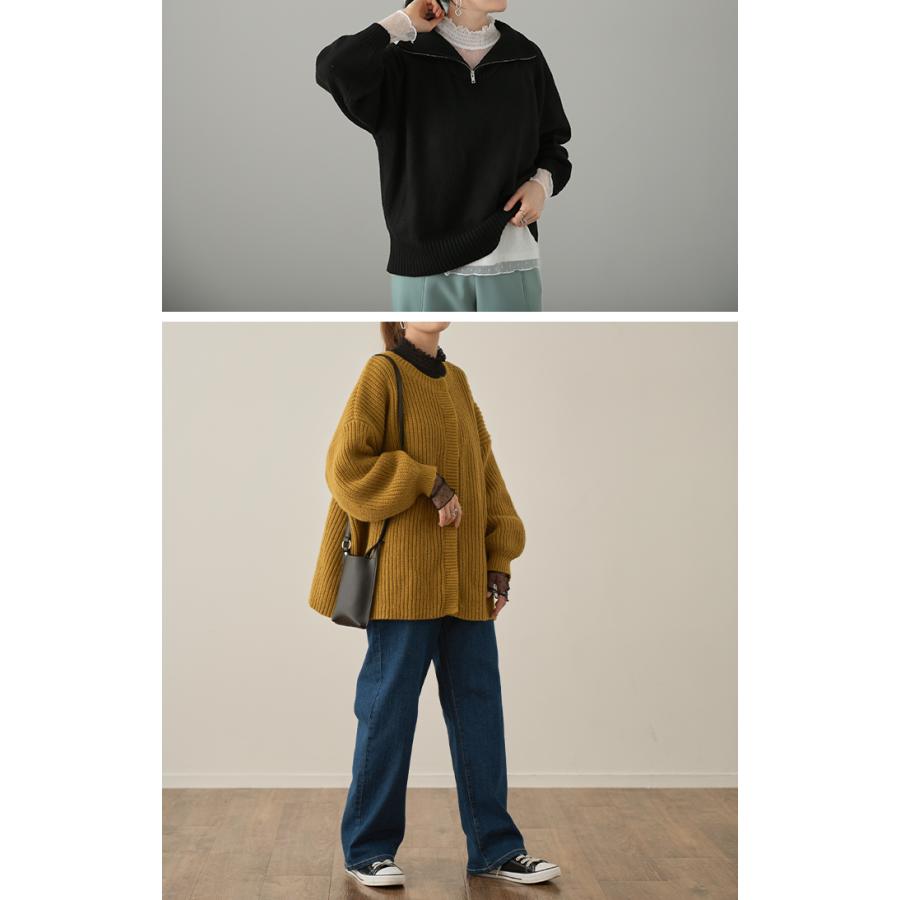 トップス レディース シアー インナー シースルー ドット レース レイヤード ハイネック 長袖 タートル | HUG.U | 12