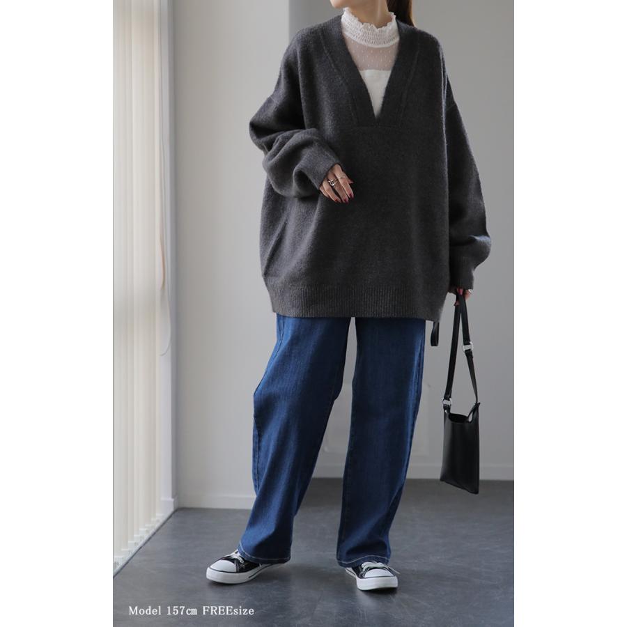 トップス レディース シアー インナー シースルー ドット レース レイヤード ハイネック 長袖 タートル | HUG.U | 08