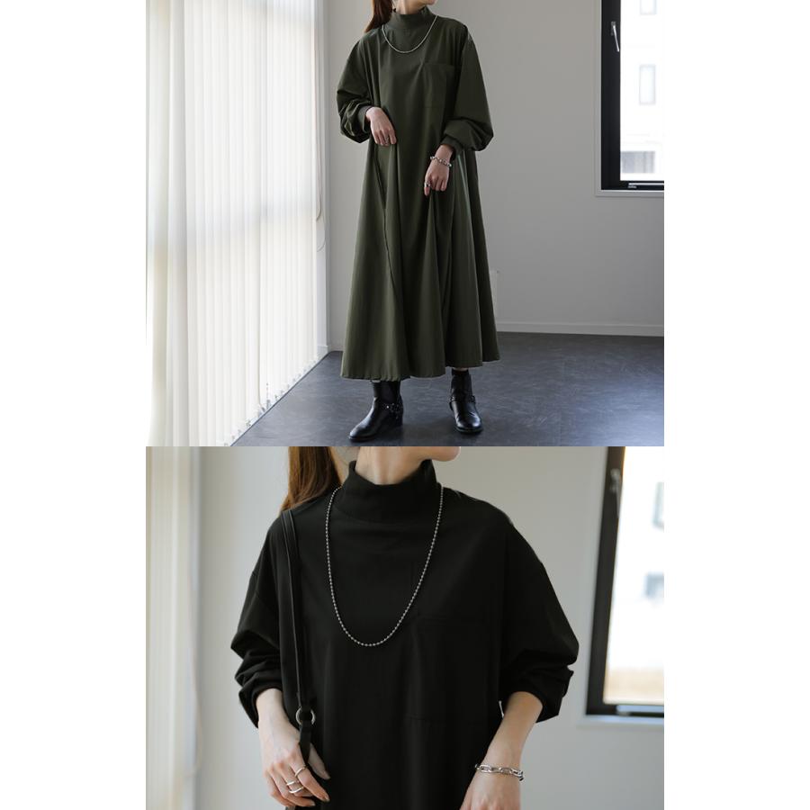 ワンピース ロング ワンピ ナイロン ハイネック 長袖 ロングワンピース 体型カバー レディース アウトドア タイムセールSW2 | HUG.U | 12
