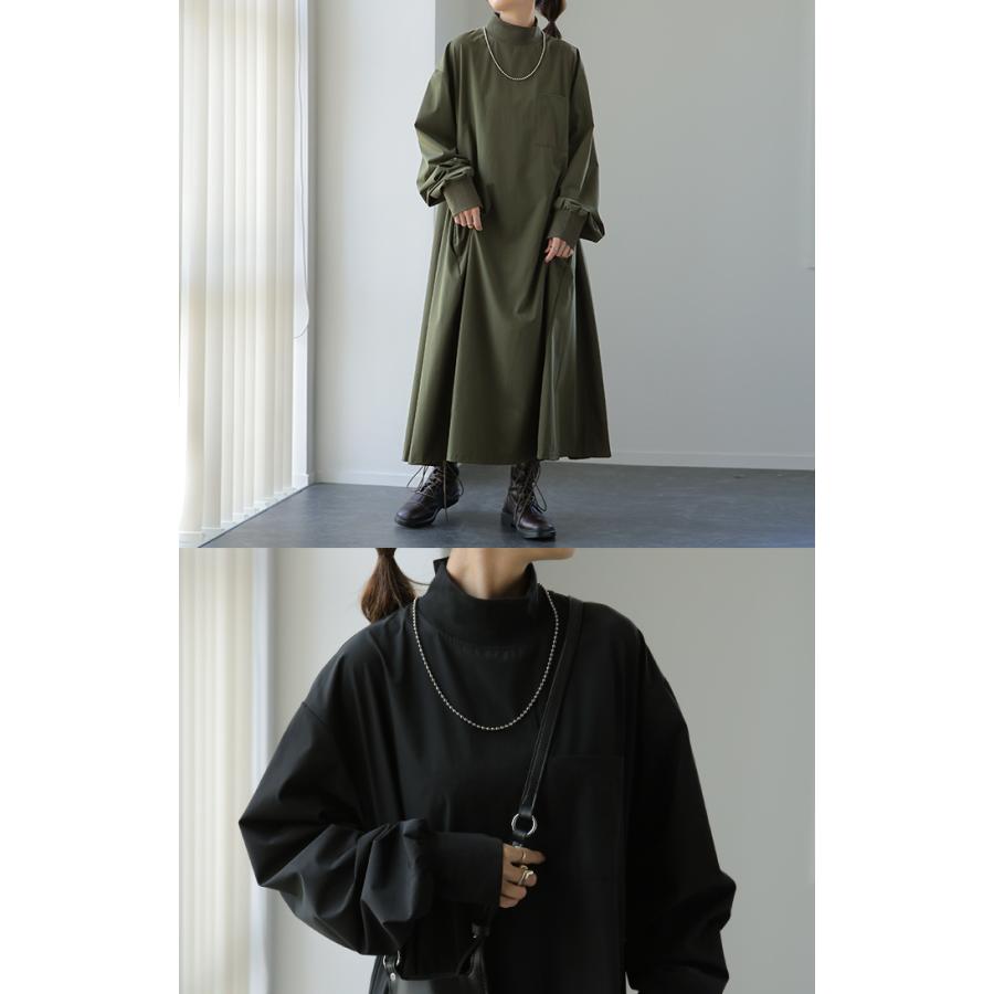 ワンピース ロング ワンピ ナイロン ハイネック 長袖 ロングワンピース 体型カバー レディース アウトドア タイムセールSW2 | HUG.U | 11