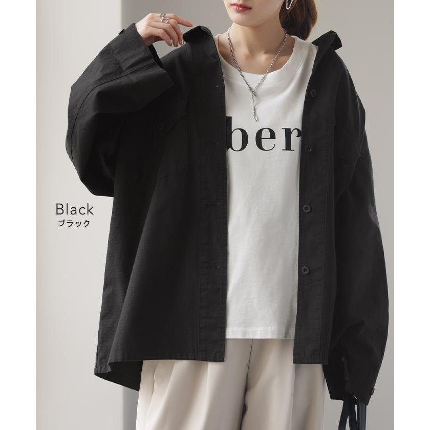 シャツ レディース トップス ミリタリー ジャケット 綿100% ミリタリーシャツ アウター 長袖 厚手 羽織 | HUG.U | 13