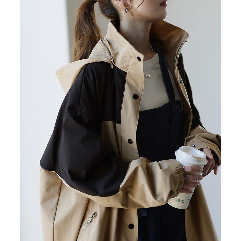 マウンテンパーカー レディース  アウター パーカー ロング アウトドア キャンプ レインコート モッズコート ジャケット 羽織 | HUG.U | 15