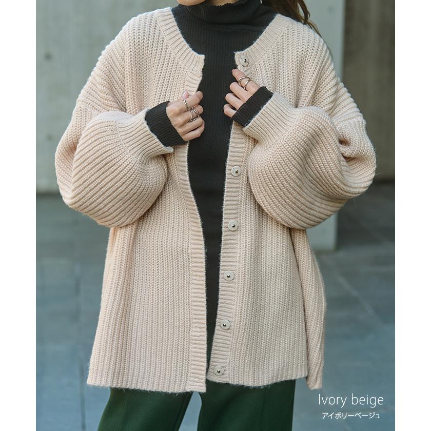 カーディガン レディース トップス 2way ニット プルオーバー セーター ニットカーディガン 長袖 羽織 | HUG.U | 16