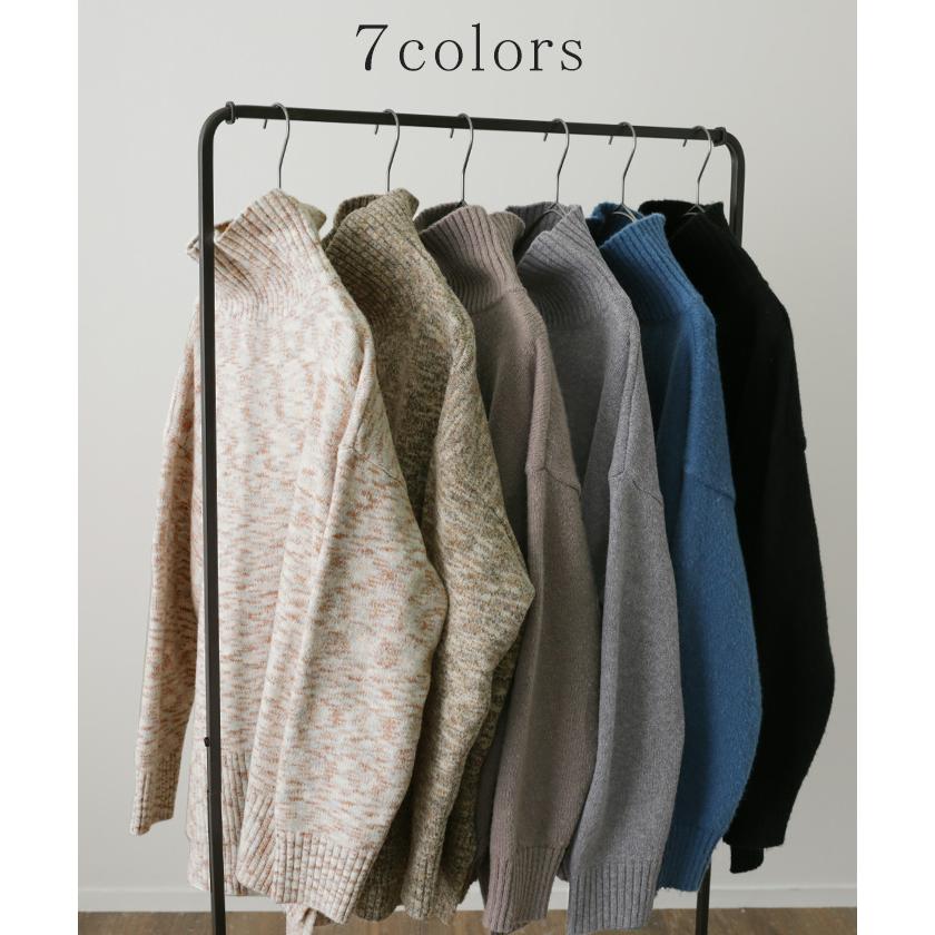 ニット レディース トップス タートルネック セーター ハイネック 長袖 タートル 小顔 | HUG.U | 17