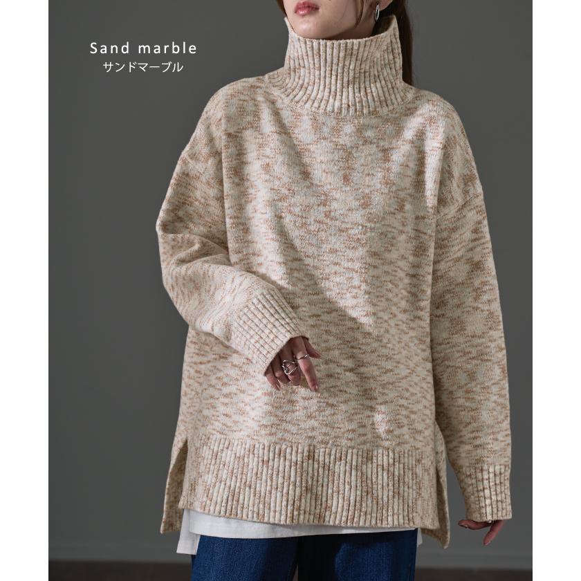 ニット レディース トップス タートルネック セーター ハイネック 長袖 タートル 小顔 | HUG.U | 19