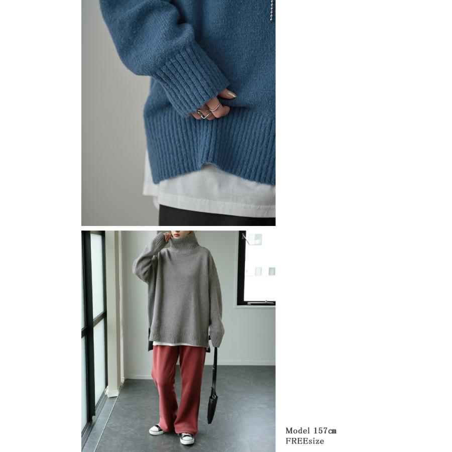 ニット レディース トップス タートルネック セーター ハイネック 長袖 タートル 小顔 | HUG.U | 21